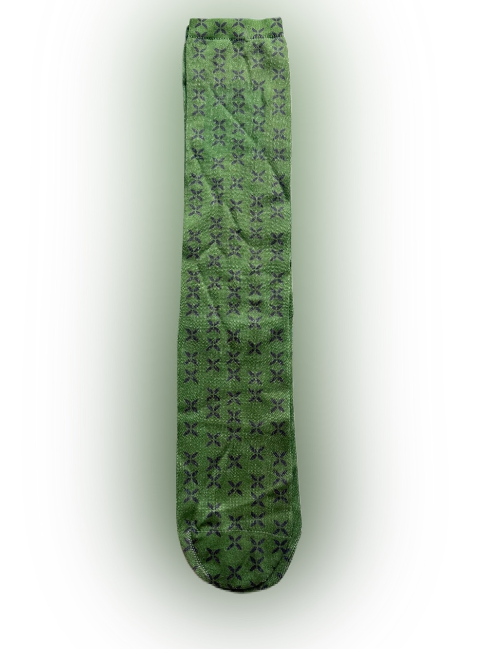 Maria La Rosa Green Printed Long Socks New